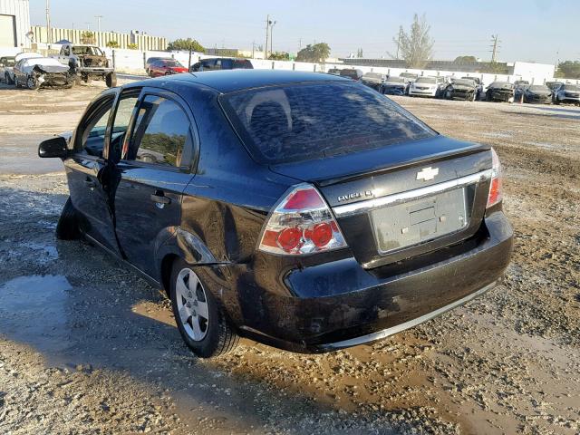 KL1TD5DE2BB176955 - 2011 CHEVROLET AVEO LS BLACK photo 3