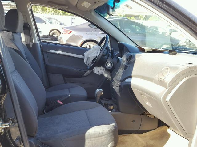 KL1TD5DE2BB176955 - 2011 CHEVROLET AVEO LS BLACK photo 5