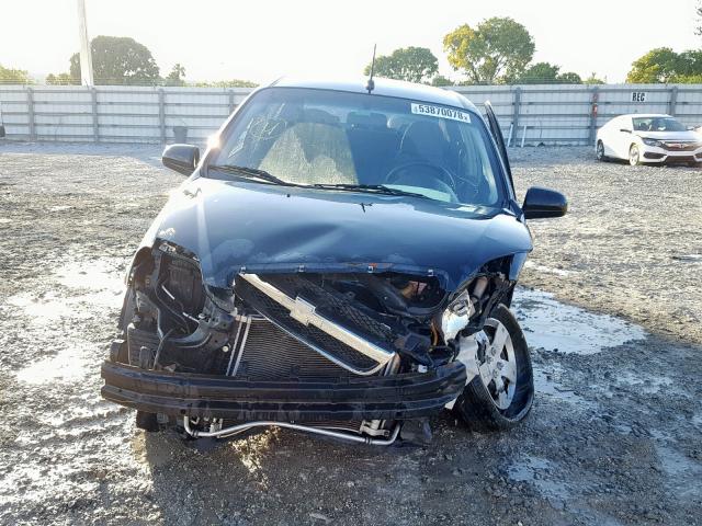 KL1TD5DE2BB176955 - 2011 CHEVROLET AVEO LS BLACK photo 9