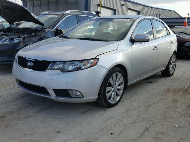 KNAFW4A32A5312170 - 2010 KIA FORTE SX SILVER photo 2