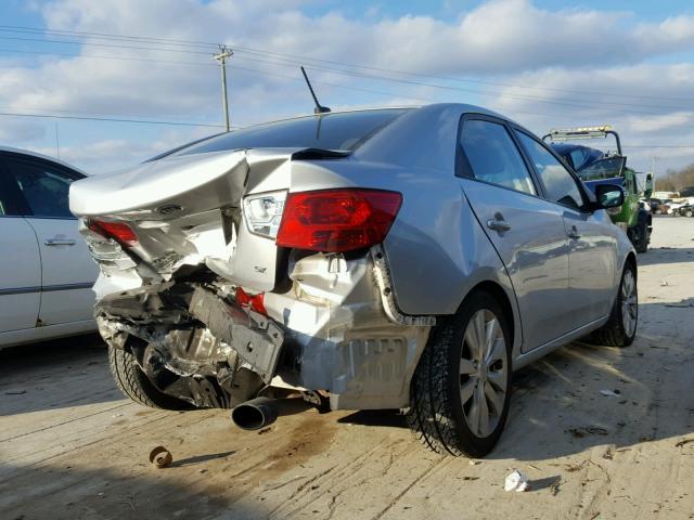 KNAFW4A32A5312170 - 2010 KIA FORTE SX SILVER photo 4