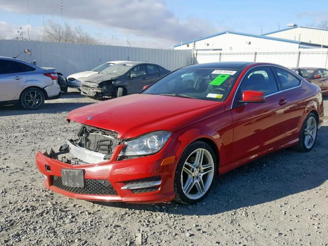 WDDGJ4HB2FG368937 - 2015 MERCEDES-BENZ C 250 RED photo 2