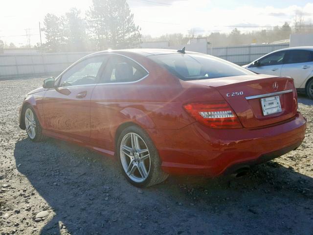 WDDGJ4HB2FG368937 - 2015 MERCEDES-BENZ C 250 RED photo 3