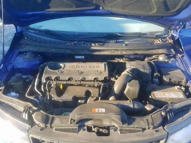 KNAFU6A26D5697293 - 2013 KIA FORTE EX BLUE photo 7