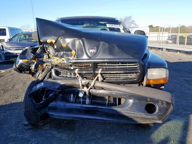 1B7GG22X2XS129792 - 1999 DODGE DAKOTA BLACK photo 7