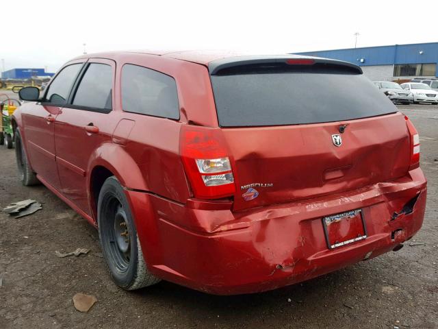 2D4FV48T25H117165 - 2005 DODGE MAGNUM SE RED photo 3