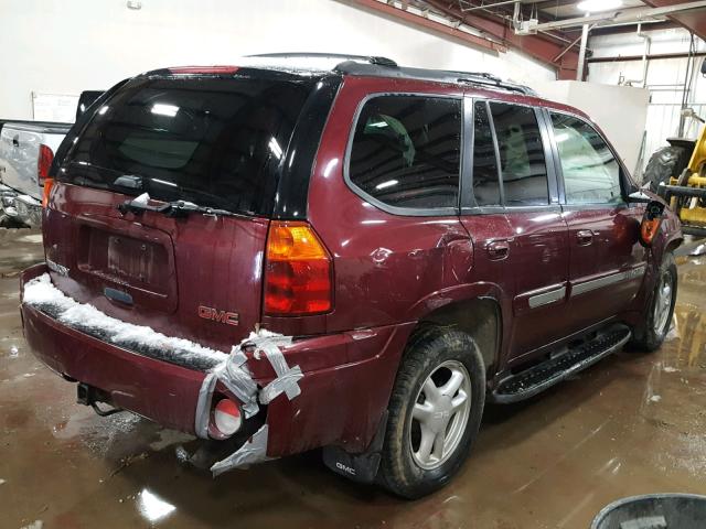 1GKDT13S822305415 - 2002 GMC ENVOY BURGUNDY photo 4