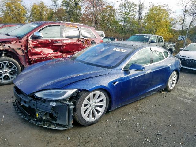 5YJSA1E27JF245970 - 2018 TESLA MODEL S BLUE photo 2