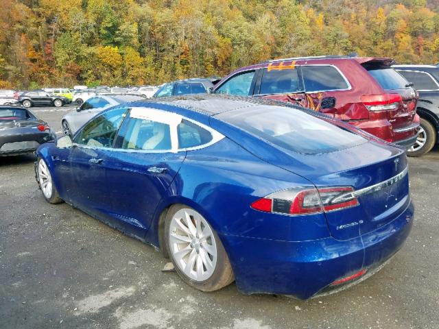 5YJSA1E27JF245970 - 2018 TESLA MODEL S BLUE photo 3