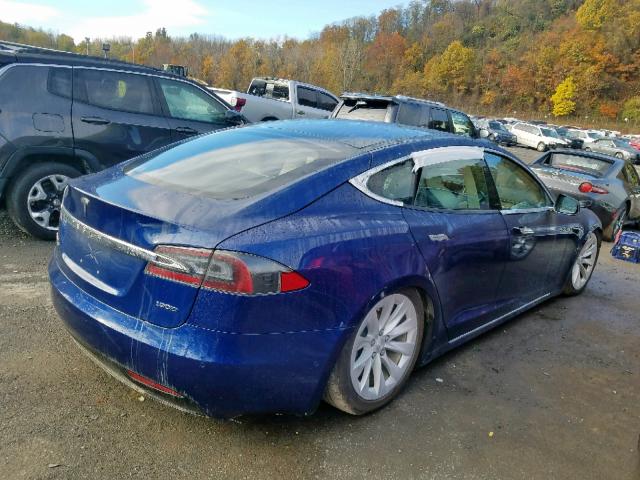 5YJSA1E27JF245970 - 2018 TESLA MODEL S BLUE photo 4