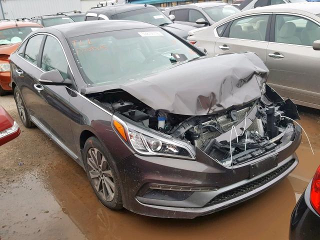 5NPE34AF0FH144005 - 2015 HYUNDAI SONATA SPO GRAY photo 1