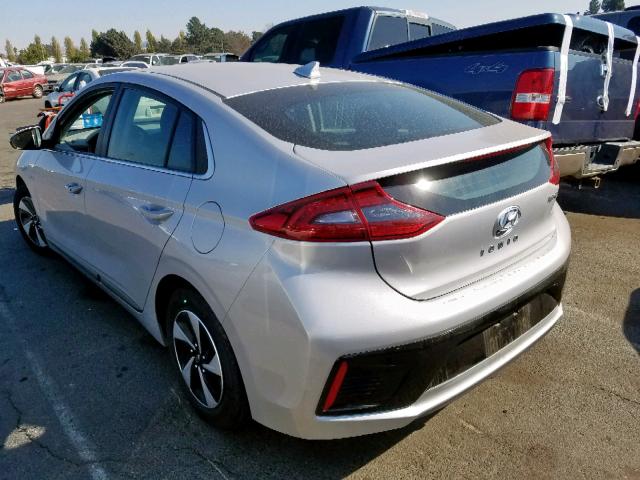 KMHC75LC7JU061704 - 2018 HYUNDAI IONIQ SEL SILVER photo 3