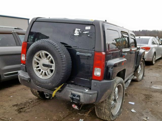 5GTDN136268138425 - 2006 HUMMER H3 BLACK photo 4