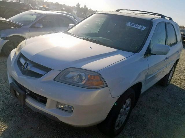 2HNYD18855H534132 - 2005 ACURA MDX TOURIN WHITE photo 2