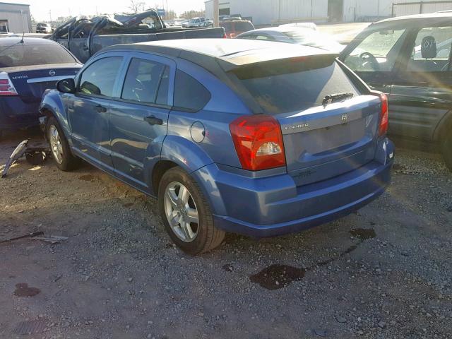 1B3HB48BX7D235293 - 2007 DODGE CALIBER SX BLUE photo 3