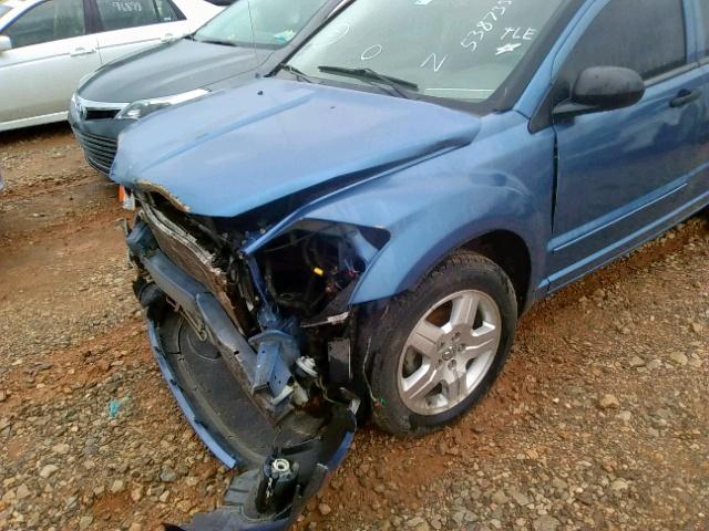 1B3HB48BX7D235293 - 2007 DODGE CALIBER SX BLUE photo 9