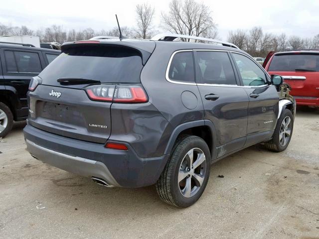 1C4PJMDN1KD194381 - 2019 JEEP CHEROKEE L GRAY photo 4