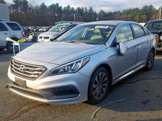 5NPE34AF7HH496257 - 2017 HYUNDAI SONATA SPO SILVER photo 2