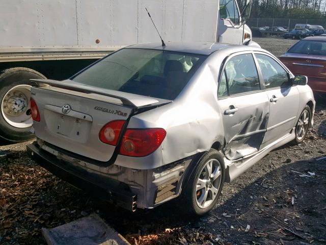2T1BY30E85C434999 - 2005 TOYOTA COROLLA XR 银色 照片 4