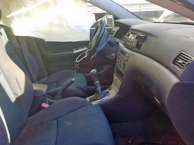 2T1BY30E85C434999 - 2005 TOYOTA COROLLA XR 银色 照片 5