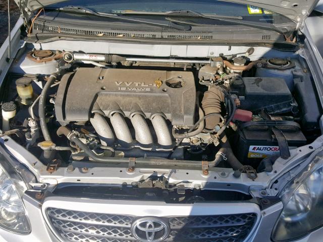 2T1BY30E85C434999 - 2005 TOYOTA COROLLA XR 银色 照片 7
