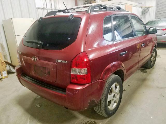 KM8JM12B86U461635 - 2006 HYUNDAI TUCSON GL MAROON photo 4