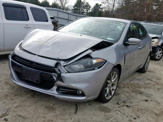 1C3CDFBB3FD116267 - 2015 DODGE DART SXT GRAY photo 2