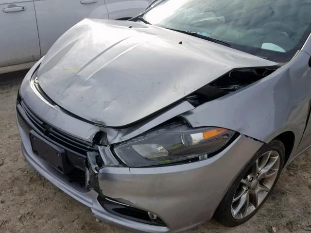 1C3CDFBB3FD116267 - 2015 DODGE DART SXT GRAY photo 9