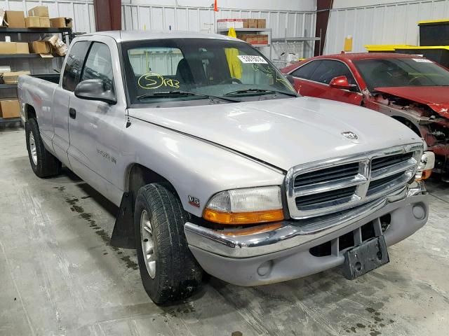 1B7GL22X1YS572691 - 2000 DODGE DAKOTA GRAY photo 1