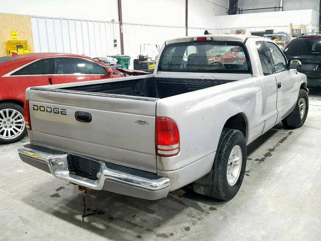 1B7GL22X1YS572691 - 2000 DODGE DAKOTA GRAY photo 4