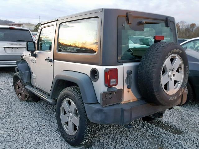 1C4AJWAGXCL263891 - 2012 JEEP WRANGLER S SILVER photo 3