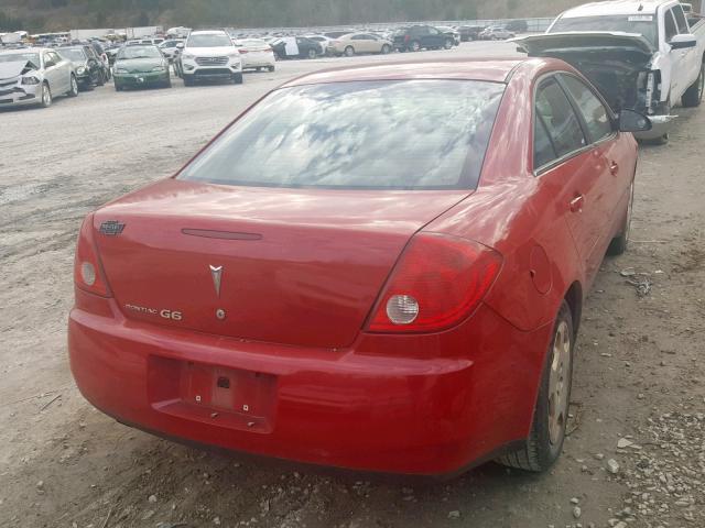 1G2ZF55B464186645 - 2006 PONTIAC G6 SE RED photo 4