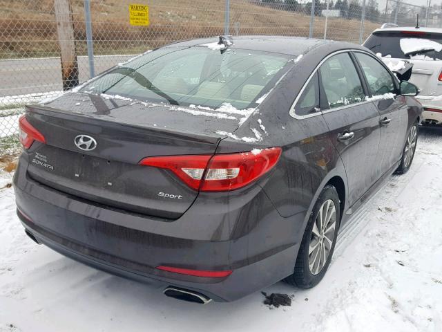 5NPE34AF6FH037735 - 2015 HYUNDAI SONATA SPO BROWN photo 4