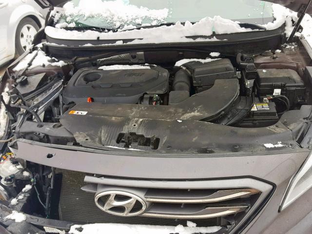 5NPE34AF6FH037735 - 2015 HYUNDAI SONATA SPO BROWN photo 7