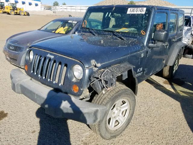 1J4GA39187L116316 - 2007 JEEP WRANGLER X CHARCOAL photo 2