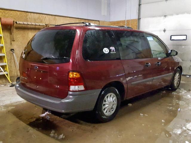 2FMZA514XYBB10188 - 2000 FORD WINDSTAR L BURGUNDY photo 4