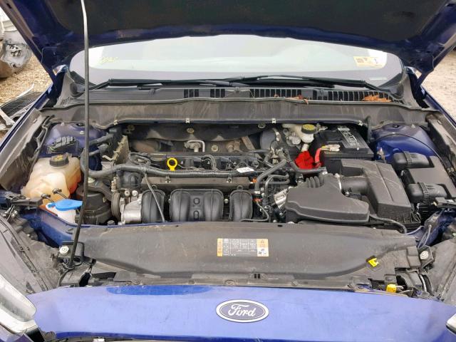 1FA6P0G7XE5370591 - 2014 FORD FUSION S BLUE photo 7