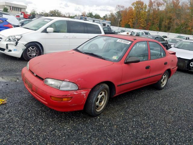 1Y1SK5263SZ046059 - 1995 GEO PRIZM BASE წითელი ფოტო 2