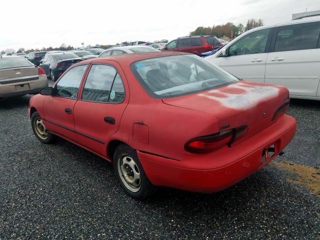 1Y1SK5263SZ046059 - 1995 GEO PRIZM BASE წითელი ფოტო 3