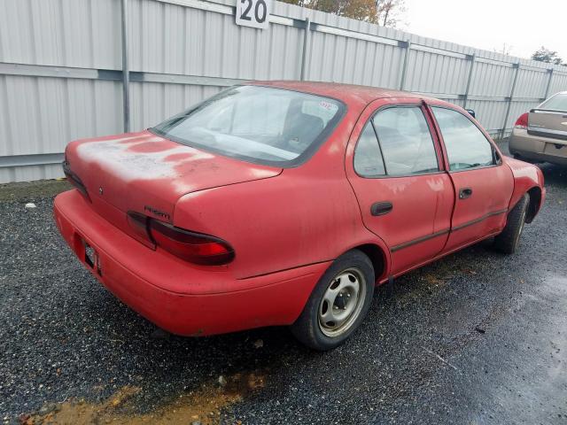 1Y1SK5263SZ046059 - 1995 GEO PRIZM BASE წითელი ფოტო 4