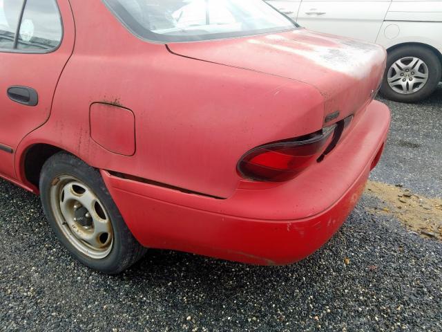 1Y1SK5263SZ046059 - 1995 GEO PRIZM BASE წითელი ფოტო 9