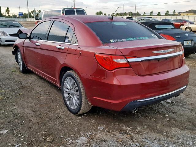 1C3CCBCG6CN146312 - 2012 CHRYSLER 200 LIMITE BURGUNDY photo 3