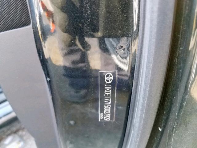 JTKDE177150027929 - 2005 TOYOTA SCION TC შავი ფოტო 10