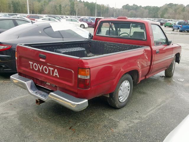 4TARN81P7RZ264470 - 1994 TOYOTA PICKUP 1/2 RED photo 4