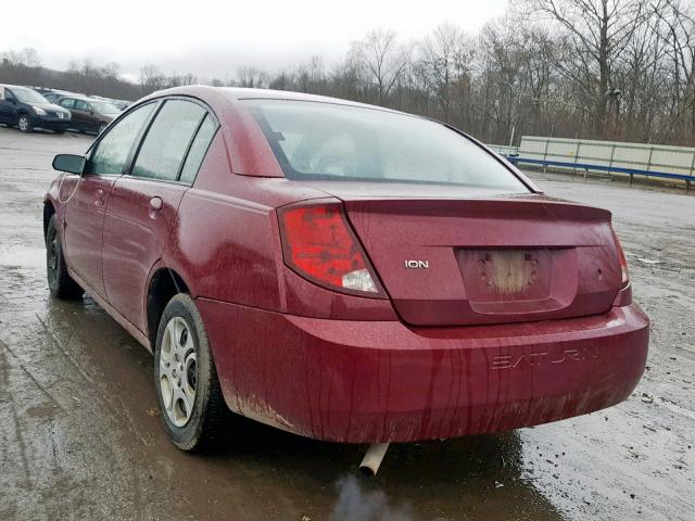 1G8AJ52FX5Z137038 - 2005 SATURN ION LEVEL MAROON photo 3
