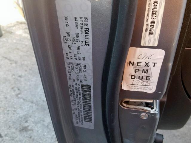 1C4NJCBA6HD124708 - 2017 JEEP COMPASS SP 灰色 照片 10