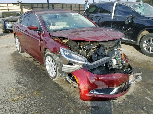 1C3CCCAG4GN122671 - 2016 CHRYSLER 200 LIMITE MAROON photo 1