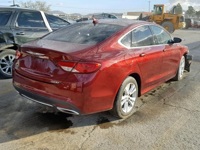 1C3CCCAG4GN122671 - 2016 CHRYSLER 200 LIMITE MAROON photo 4