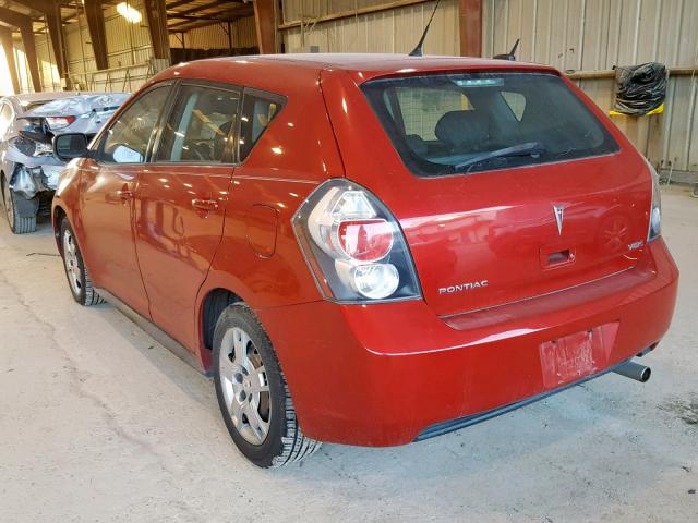 5Y2SP67019Z444512 - 2009 PONTIAC VIBE RED photo 3