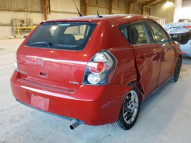 5Y2SP67019Z444512 - 2009 PONTIAC VIBE RED photo 4